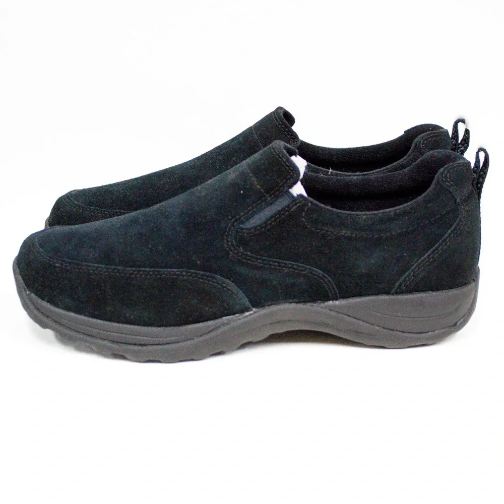 LL Bean Comfort Loafers Black Suede Leather Slip-On MEN'S SHOES Sz 9.5 M